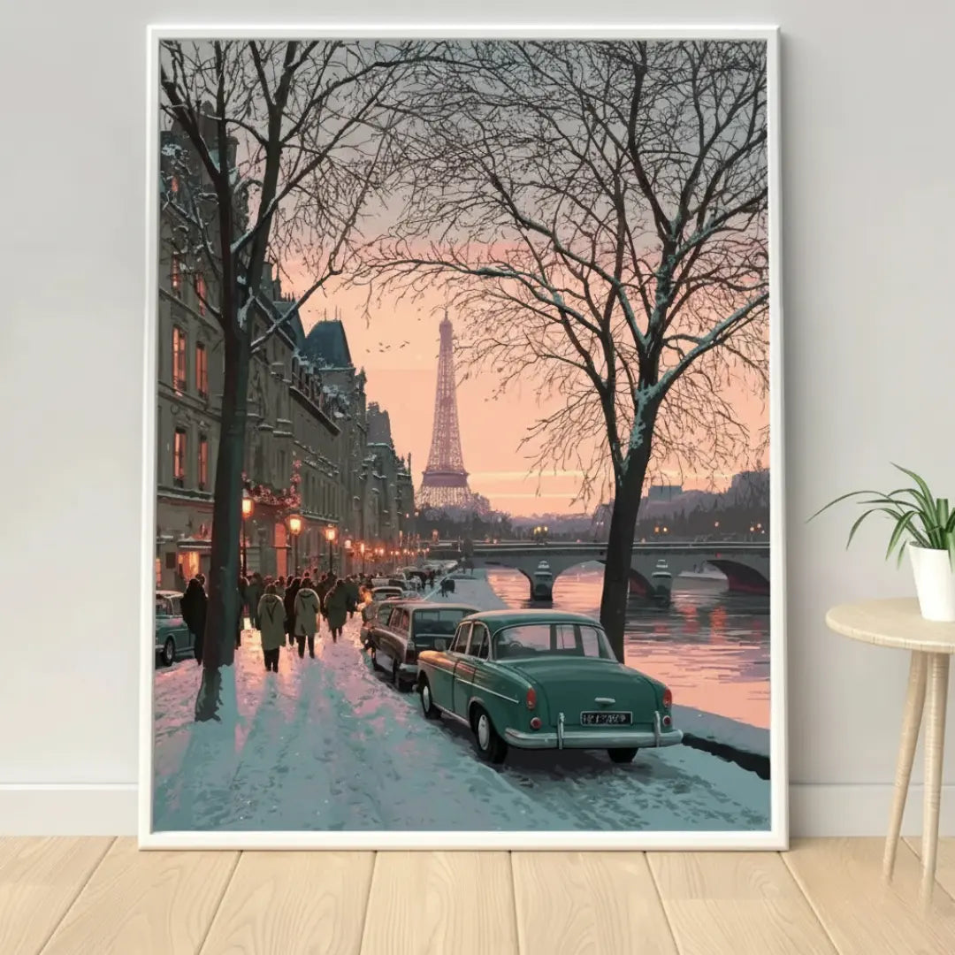 Kit de peinture Promenade d'hiver à Paris Itowss