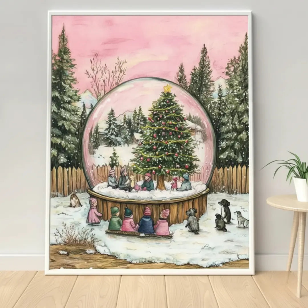 Kit de peinture Noël enfants et chiens réunis Itowss