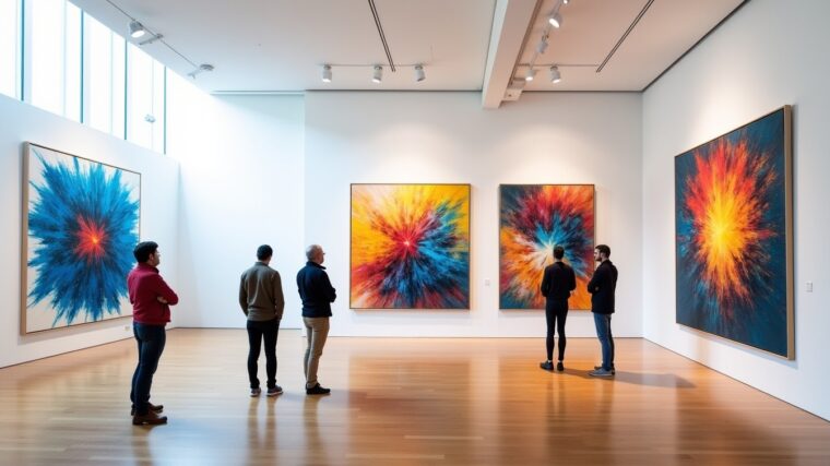 Explorer l'influence vibrante des peintures abstraites colorées dans l'art de la décoration contemporaine